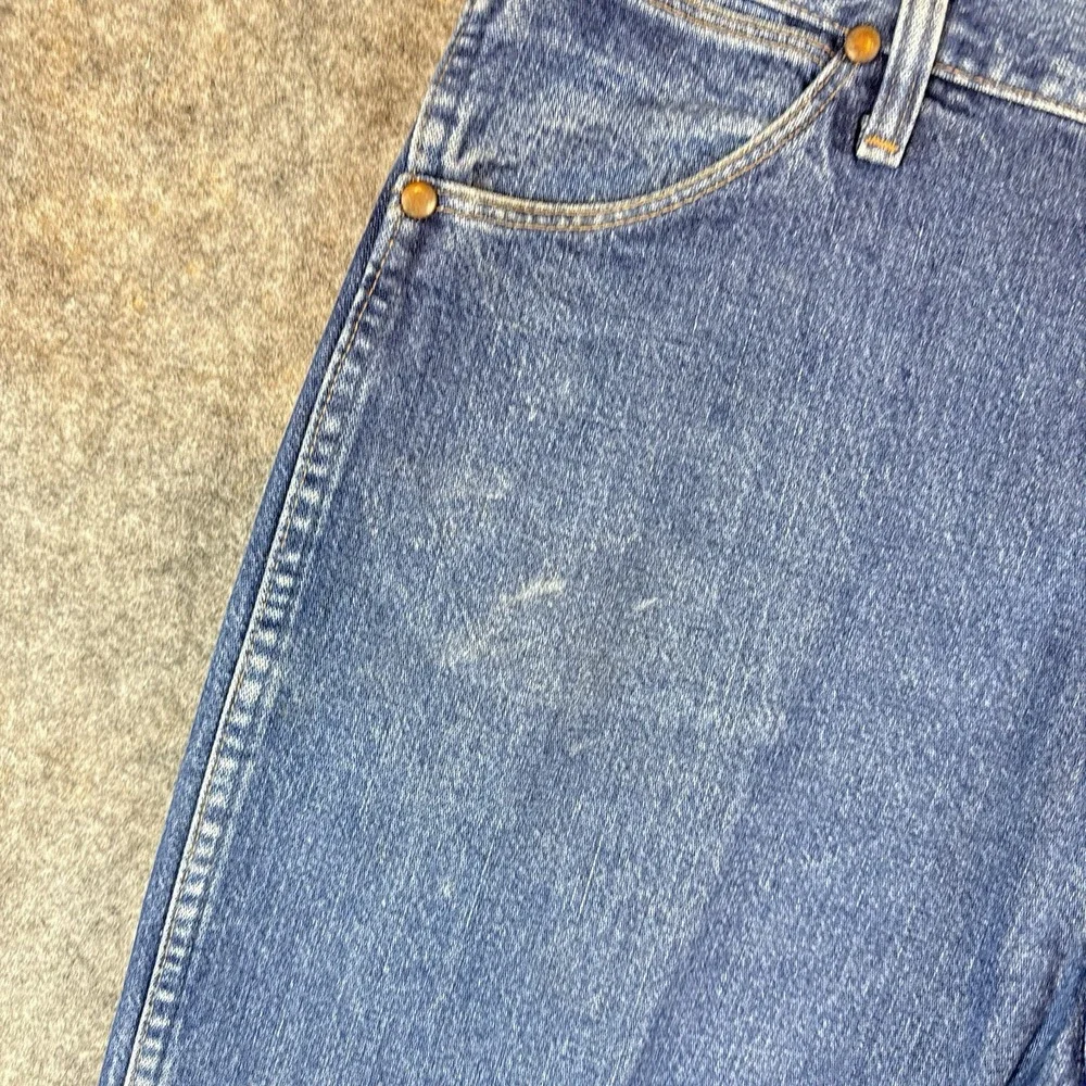 Vintage Wrangler Jeans Mens 38x37 Blue 13MWZ Cowboy Cut Western Rodeo